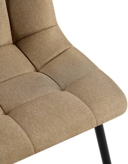 4-delige set eetkamerstoel Teldi Stof, Taupe