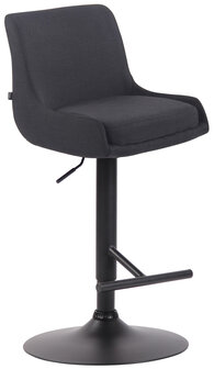 Barstoel Cleb Stof zwart, Zwart