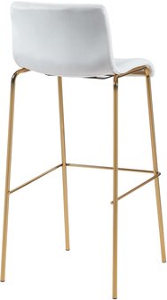 Barkruk Heovor Fluweel 4-Poot Goud, Creme
