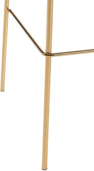 Barkruk Heovor Fluweel 4-Poot Goud, Creme