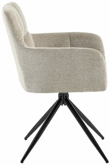 Eetkamerstoel Janoh Stof, Taupe