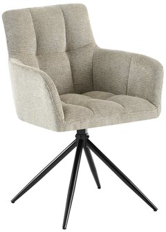 Eetkamerstoel Janoh Stof, Taupe