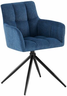 Eetkamerstoel Janoh Stof, Blauw