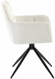 Eetkamerstoel Janoh Stof, Creme