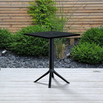 Tafel Navelu 60x60 cm, Zwart