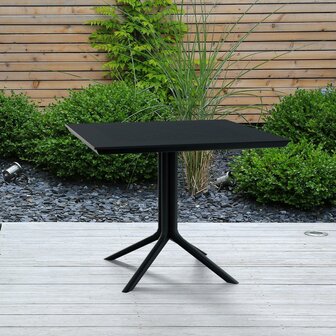 Tafel Lanvel 80x80 cm, Zwart