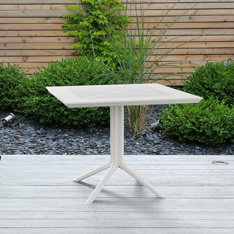 Tafel Lanvel 80x80 cm, Wit