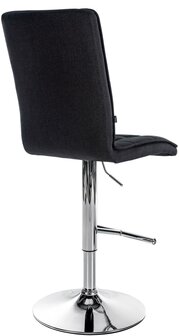 Barkruk Pikeng V2 Stof chroom, Zwart