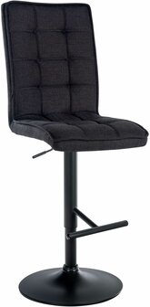 Barkruk Pikeng V2 Stof zwart, Zwart