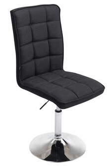 Eetkamerstoel Pikeng V2 Stof, Zwart