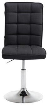 2-delige set eetkamerstoelen Pikeng V2 Stof, Zwart