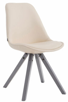 Bezoekersstoel Laval Square grijs, Creme