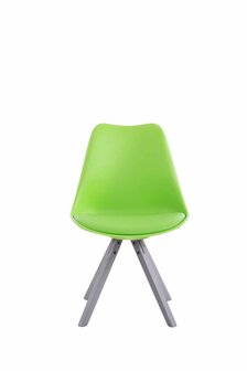 Bezoekersstoel Teulouso Kunstleer Square grijs, Groen