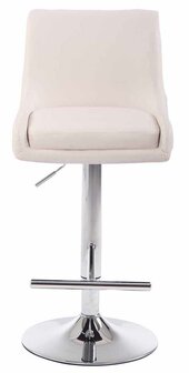2-delige set barkruk Cleb kunstleer chroom, Wit