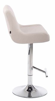 2-delige set barkruk Cleb kunstleer chroom, Wit