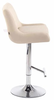 2-delige set barkruk Cleb kunstleer chroom, Creme