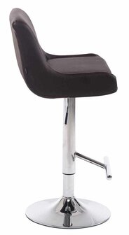 2-delige set barkruk Cleb kunstleer chroom, Bruin