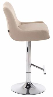 2-delige set barkruk Cleb Stof chroom, Creme
