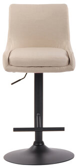 Barstoel Cleb Stof zwart, Creme