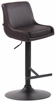 Barstoel Cleb Kunstleer zwart, Bruin