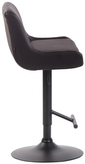 Barstoel Cleb Kunstleer zwart, Bruin