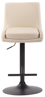 Barstoel Cleb Kunstleder zwart, Creme