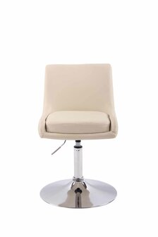 Ligstoel Cleb Kunstleer, Creme