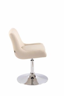 Ligstoel Cleb Kunstleer, Creme