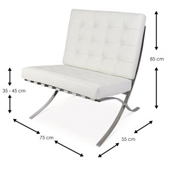 Barcelona Chair Wit