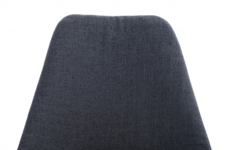 Eetkamerstoel Kira Stof Donkergrijs Square Wit