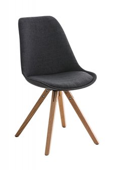 Eetkamerstoel Kira Stof Donkergrijs Square Natura