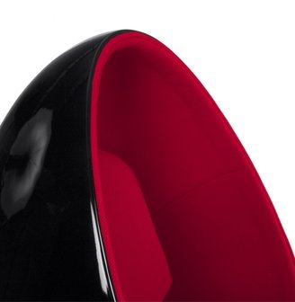 Fauteuil Valerie (Egg Chair / Ei Stoel) Zwart/Rood