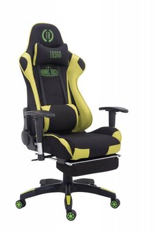Gaming Stoel Lorenzo Groen Stof met Voetsteun