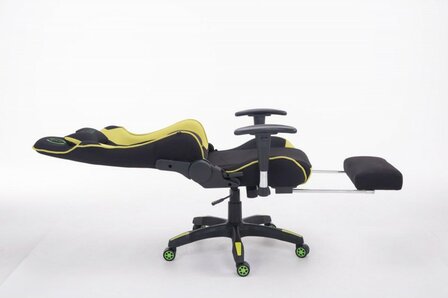 Gaming Stoel Lorenzo Groen Stof met Voetsteun