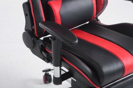 Gaming Stoel Rico Rood met Voetsteun