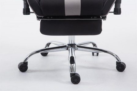 Gaming Stoel Rico Grijs Stof met Voetsteun