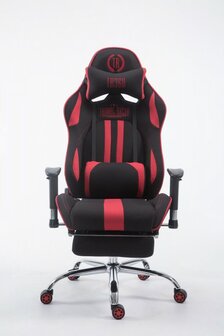 Gaming Stoel Rico Rood Stof met Voetsteun
