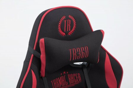 Gaming Stoel Rico Rood Stof met Voetsteun
