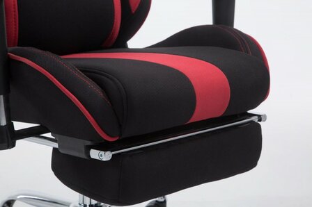 Gaming Stoel Rico Rood Stof met Voetsteun