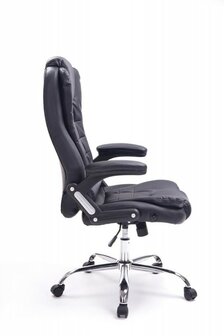 Bureaustoel Avery Zwart-Leer-Comfortabel zitten
