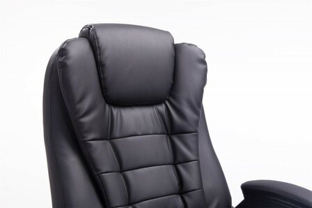 Bureaustoel Avery Zwart-Leer-Comfortabel zitten
