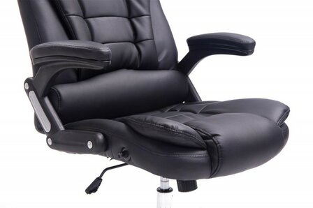 Bureaustoel Avery Zwart-Leer-Comfortabel zitten