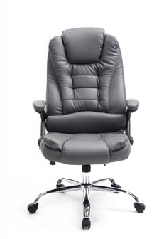 Bureaustoel Avery Grijs-Leer-Comfortabel zitten