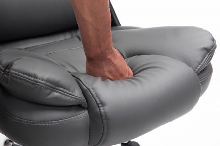 Bureaustoel Avery Grijs-Leer-Comfortabel zitten