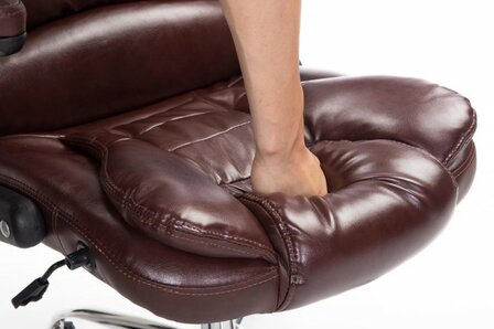 Bureaustoel Avery Bordeaux Rood-Leer-Comfortabel zitten
