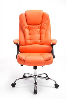 Bureaustoel Avery Oranje-Leer-Comfortabel zitten