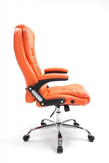Bureaustoel Avery Oranje-Leer-Comfortabel zitten