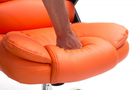Bureaustoel Avery Oranje-Leer-Comfortabel zitten