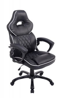 Gaming Stoel Enzo Zwart (brede zitting - zware belasting)