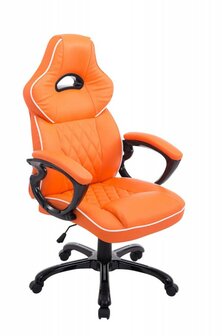 Gaming Stoel Enzo Oranje (brede zitting - zware belasting)